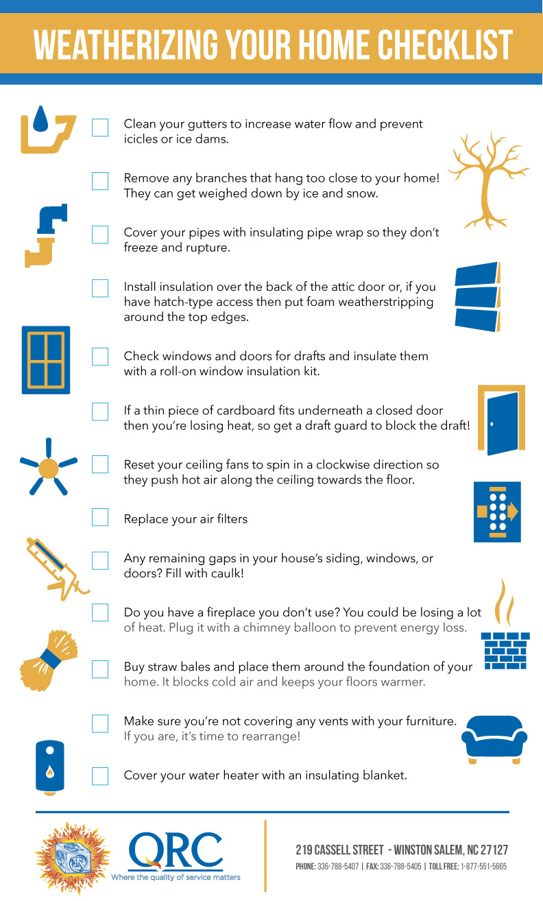 Weatherizing Your Home For Winter Quality Refrigeration Concepts We Put Together The Infographic Below On Weatherizing Your Home To Help You Remember How Prepare For Cold Starting From Top Of